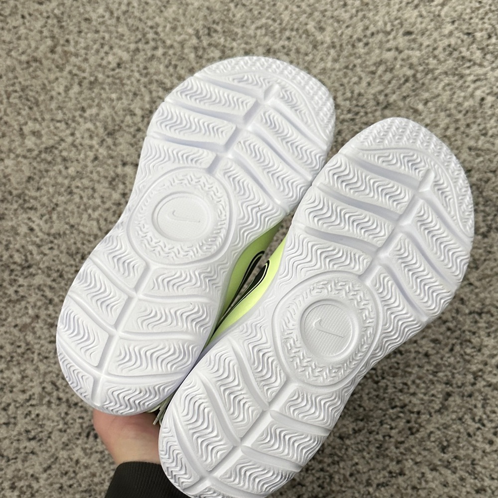 Nike Kids Silver and Neon Green Slip-On Sneakers - Picture 3 of 3